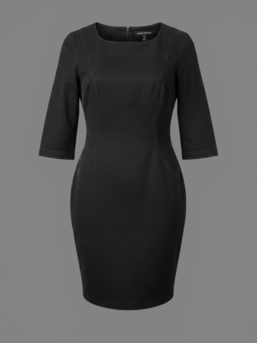 Banana Republic Black Midi Sheath Dress with Elbow Sleeves